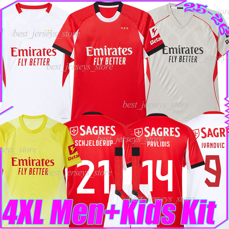 4XL 2025/26 BeNfIcAS TRUBIN soccer Jerseys SCHJELDERUP PAVLIDIS LUKEBAKIO IVANOVIC PRESTIANNI AURSNES BARRENECHEA DEDIC men kids kit socks sets football shirts