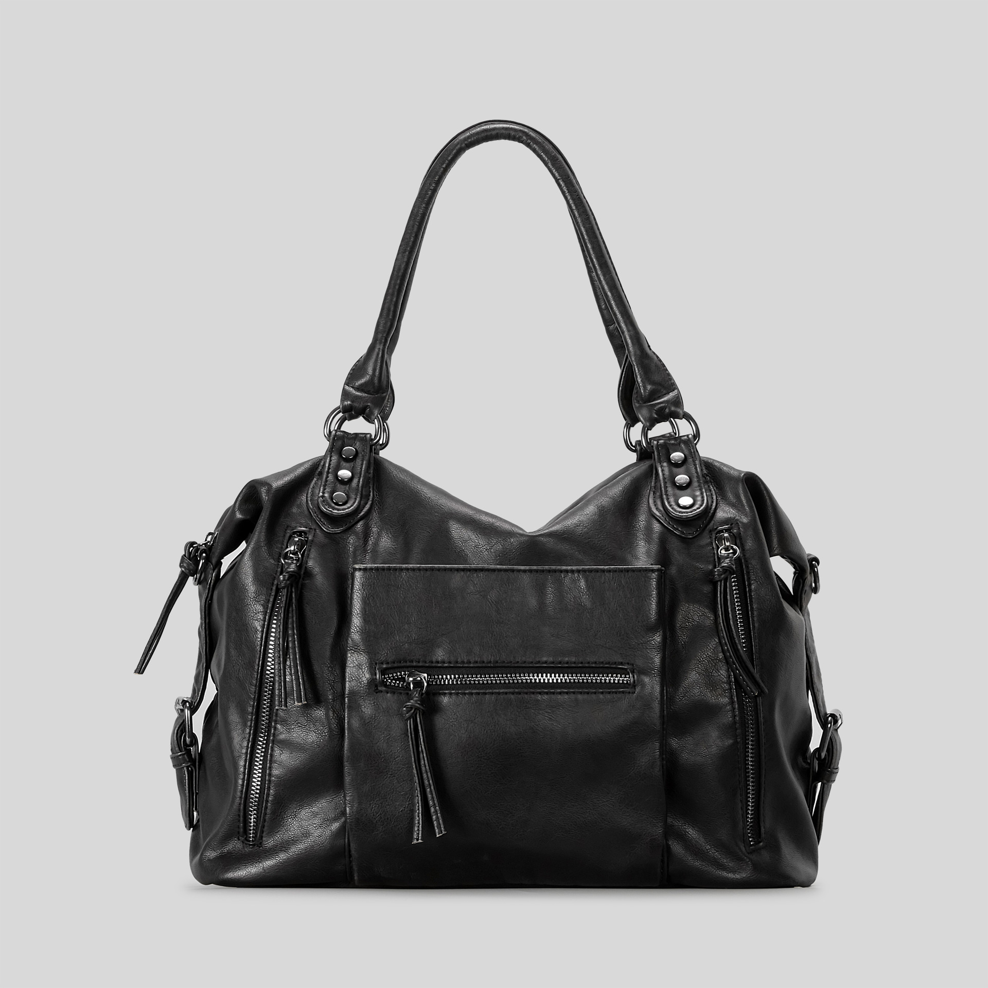 New style women's bag - retro and casual women's motorcycle tote bag made of soft leather, large capacity tote bag Z260129