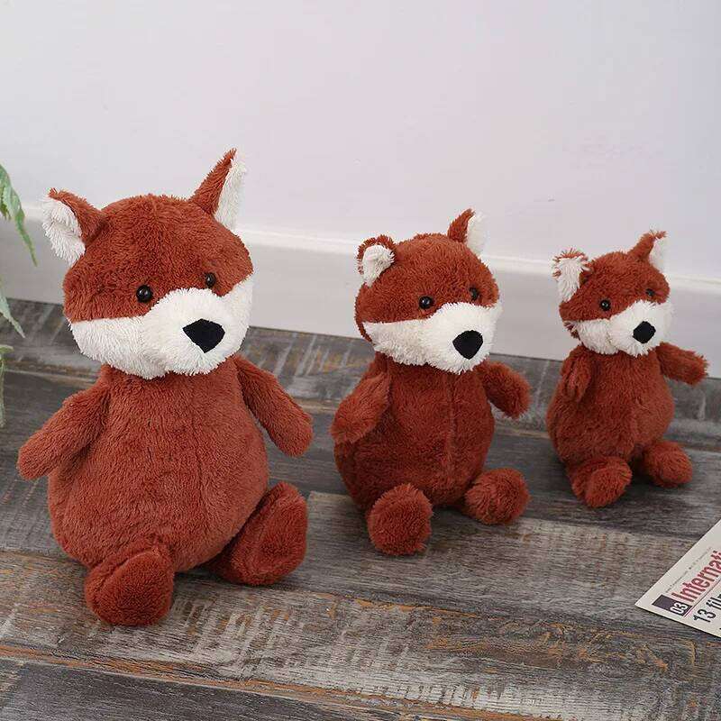 1pc 23cm/9.05in Fox Animal Cartoon Plush Toy Creative Little Girl Soothing Doll Holiday Gift Y260128