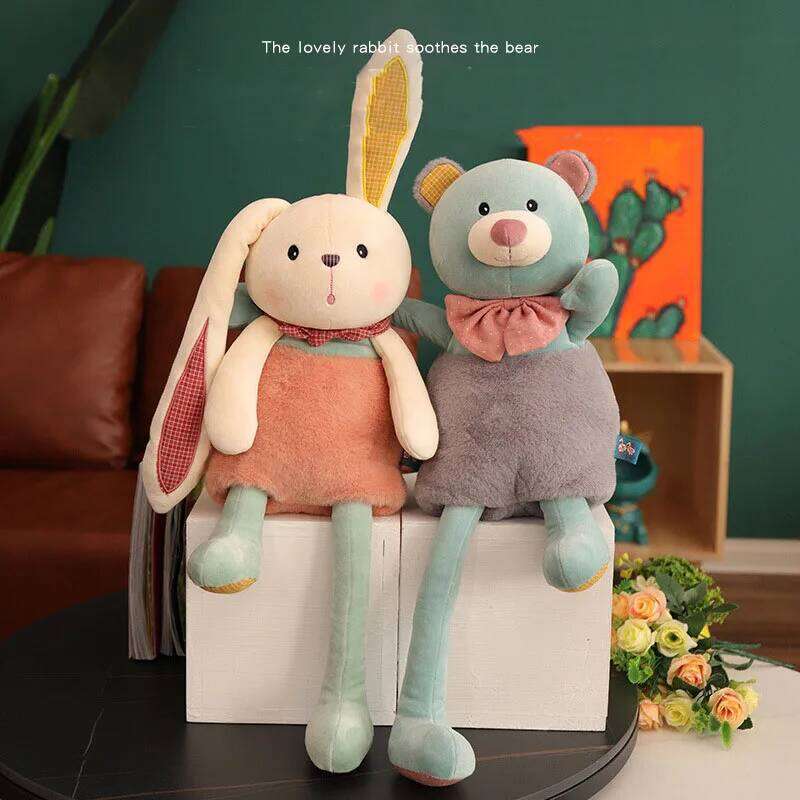 Easter Skirt Long Legs Doll Bear Cute Holiday Gift Sleeping Bunny Plush Toys Y260128