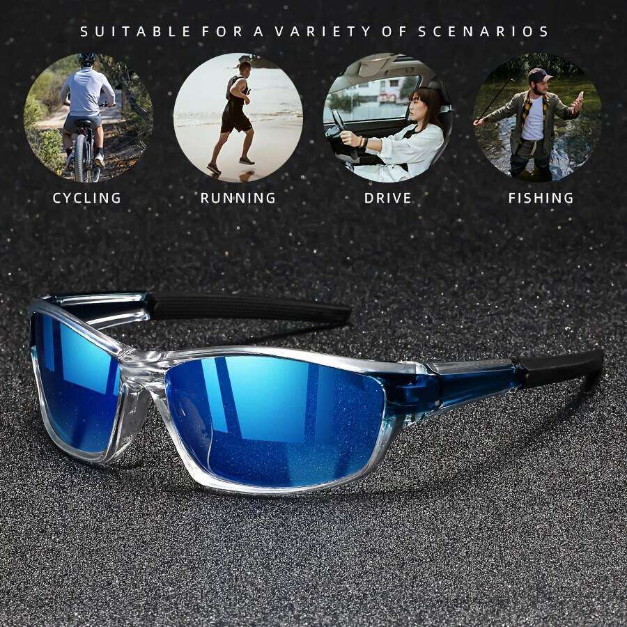 2pairs Sports Polarized Sunglasses for Men Lightweight Night Vision Male Shades Cycling Driving Fishing Fashion Mirror Sunglass H260129