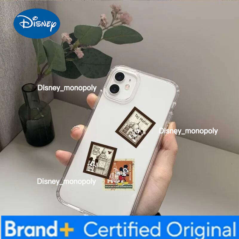 Disney New Mickey Minnie Anime Peripheral Cartoon Cute Retro Ticket Secondary Creative Stamps Decorative Stickers Gift H260129