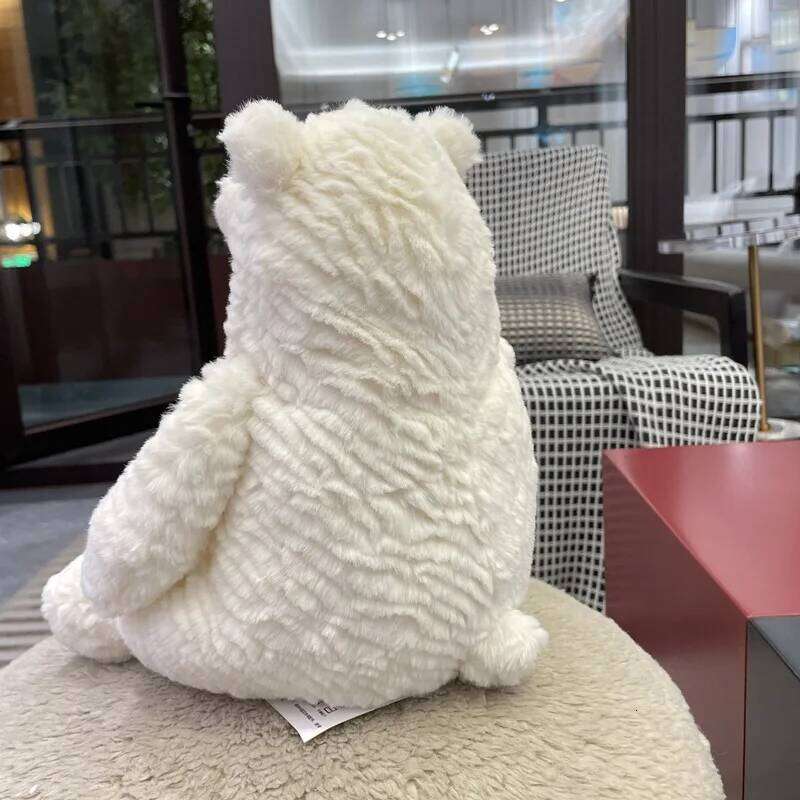 Cute polar white bear for children to sleep with comfort doll gift plush toyIt is 25cm high Y260128