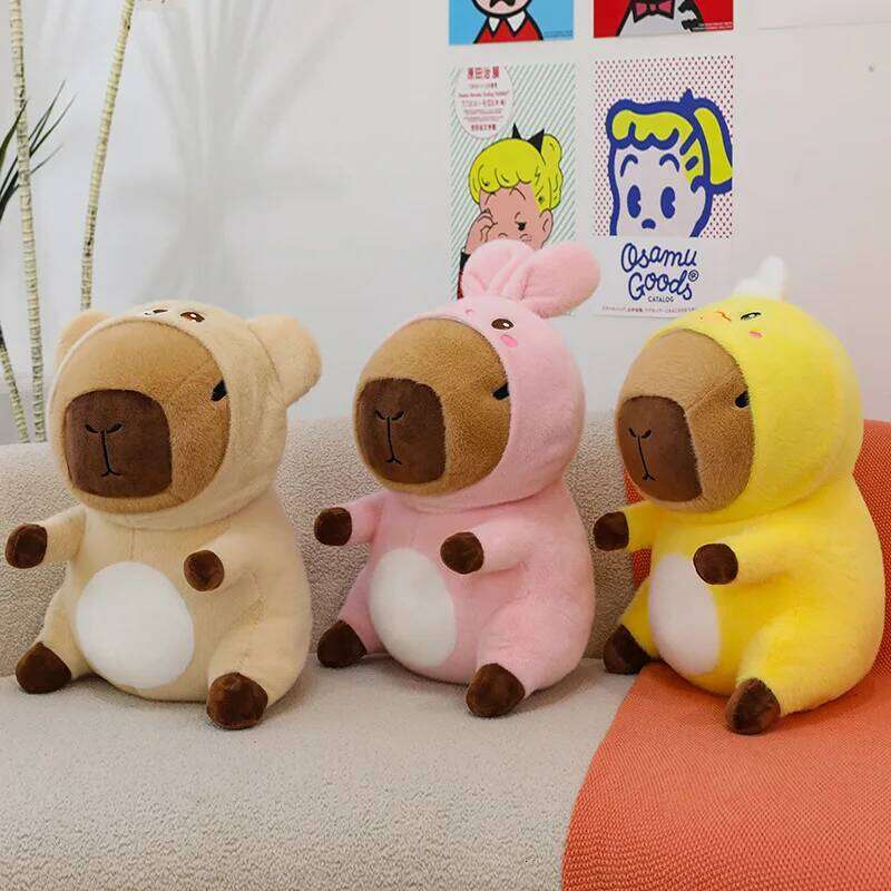 1pcs25cm transforms into capybara kapibala machine doll valentine's day gift wedding throwing plush toy Y260128