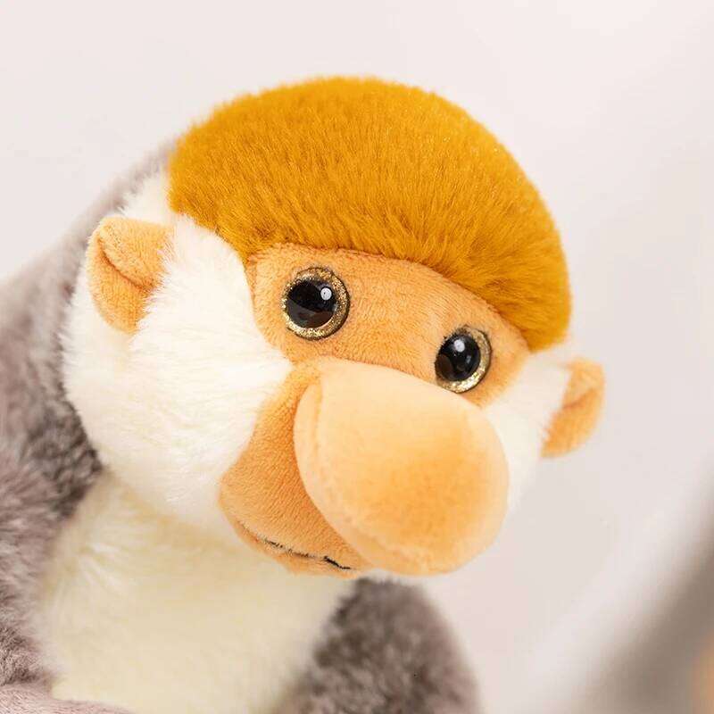 22cm Cute Proboscis Monkey Plush Long-Nose Stuffed Ultra-Soft Rare Jungle Toy for Kids Animal Lovers Birthday Gift Decor Y260128