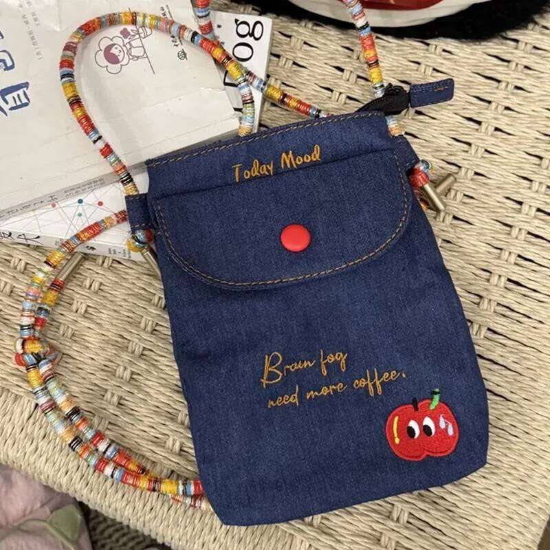Summer Fresh Small Shoulder 2025 Fashionable Slant Denim Mobile Phone Bag Versatile Commuting High Appearance Style XJ260129