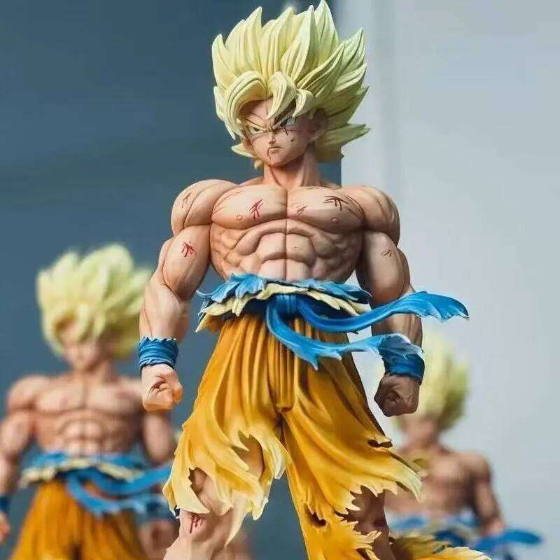Jt Statue Dragon Ball Z Son Figure Replaceable Heads Led Base Super Saiyan Goku Action Figures Collection Mode Toys Gifts Z260129