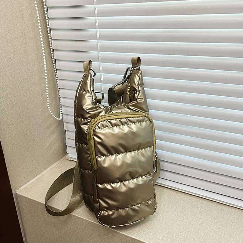Shoulder Strap Carrier Nylon Front Pocket Holder Down Portable Water Bottle Sling Bag Case Travel XJ260129