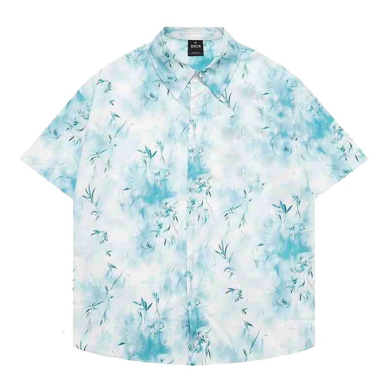 2025 Fashion Summer Hawaiian Shirts Mens Holiday Casual Chinese style Print Graphic T-shirt Men Clothing Lapel Short Sleeve 260129
