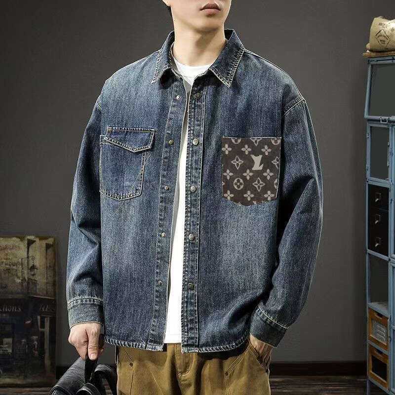 999A Designer Mens Jackets Denim Fur Coats Jackets Winter Coat Monogram Pockets Outwears Man Tops Jackets Jeans Zippers Windbreaker Asian Size S-4XL