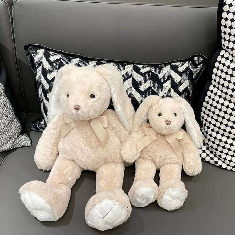 Cute Lop Rabbit Plush Toy Soft Stuffed Long Ears Bunny Doll Funny Baby's Sleeping Companion Delicate Home Decoration Kids Gifts Y260128