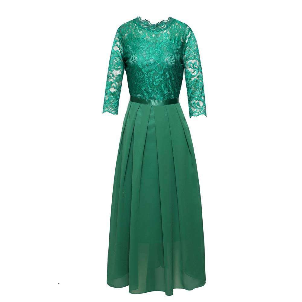 Independent Station Classic Hot-Selling European And American Style Cross-Border Women's Clothing Bridesmaid Lace Long Dress Evening Gown
