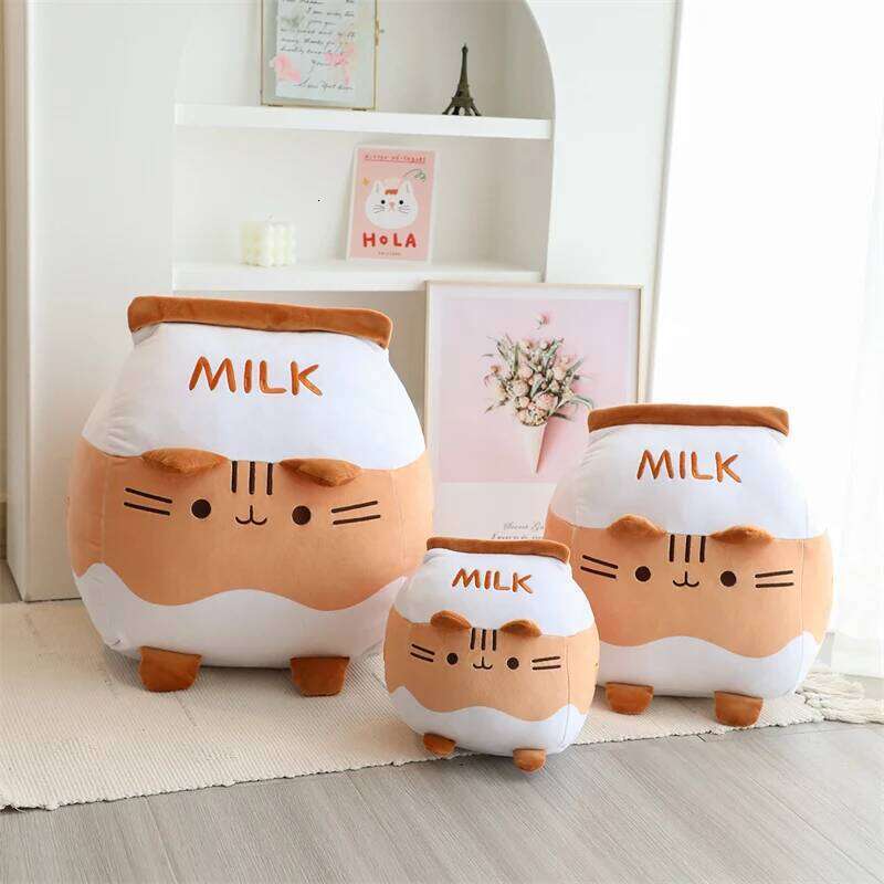 Creative Milk Drink Dolls Stuffed Cartoon Toys High Quality Super Soft Cute Delicacy Gifts for Kids Home Decor Throw Pillow Y260128