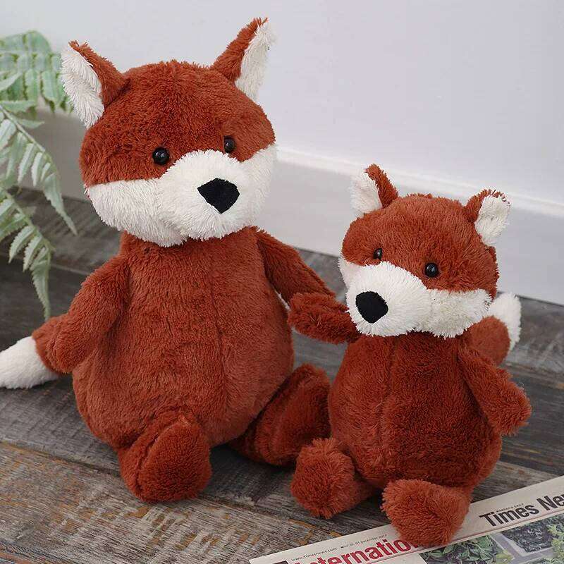 1pc 23cm/9.05in Fox Animal Cartoon Plush Toy Creative Little Girl Soothing Doll Holiday Gift Y260128