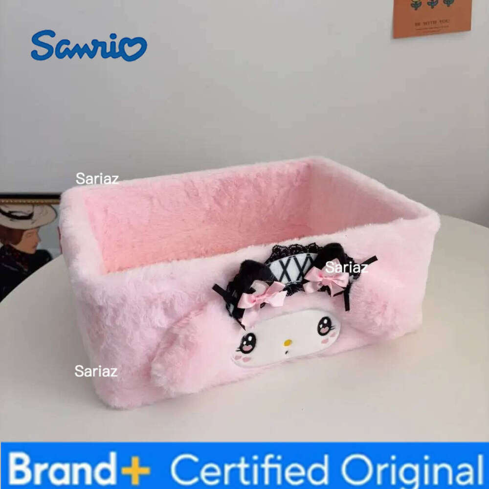 Sanrio Anime Baskets Case Kuromi My Melody Hello Kitty Desktop Container Student Girl Storage Box Home Decor H260129