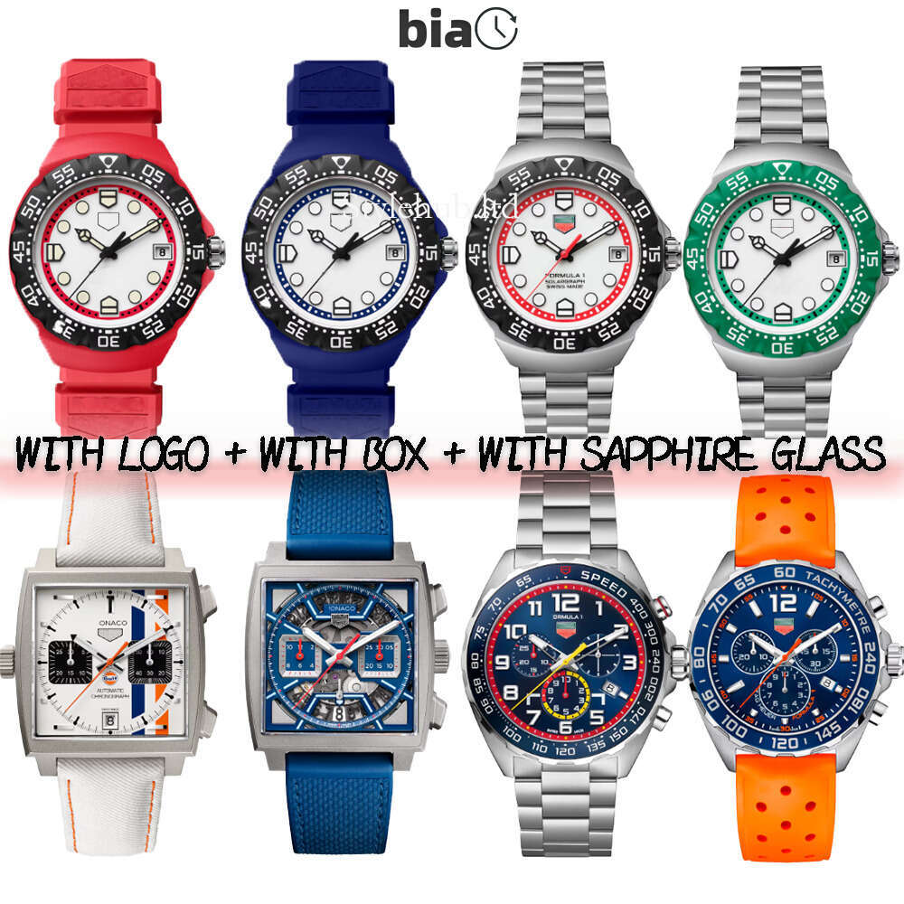 AAA Tagness Heuererity Watch Luxury F1 Watch Mens Designer Wristwatch Hueuers Watches ManSuperClone Watch Top Quality Quartz Automatic Mechanical Watch Box ta123