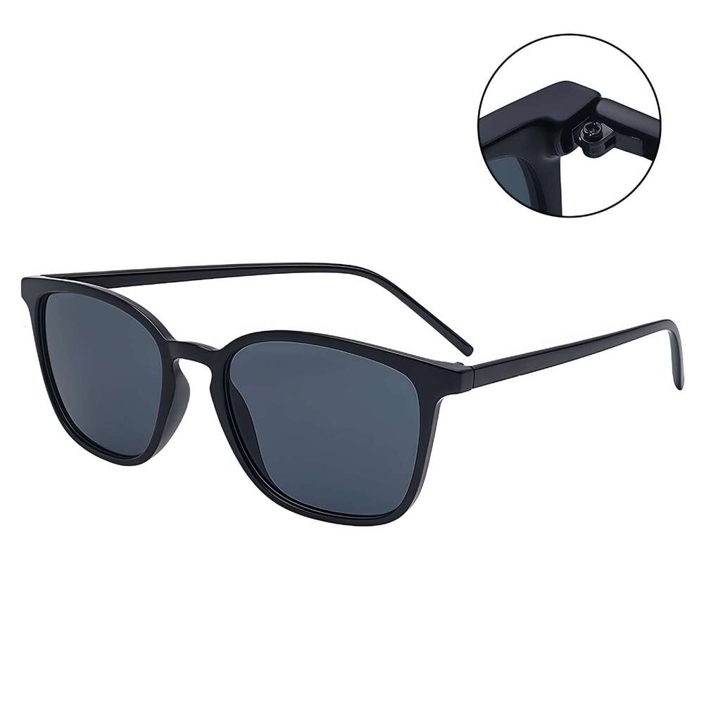 Designer's new minimalist retro square sunglasses suitable for men's and women's trendy sunglasses, star street photography glasses