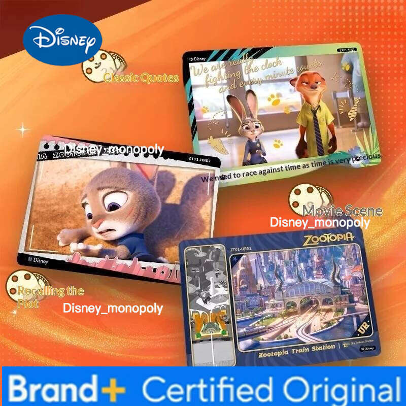 Disney New Collectible CardCommemorative Edition- Zootopia 2 Movie Series Nick Fox Judy Character Cards for Fans and Hobbyists H260129