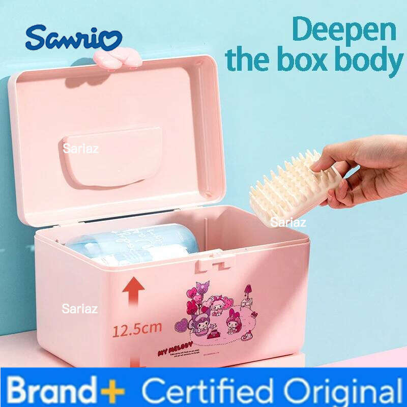 Sanrio Hello Kitty Double Layer Desktop Cartoon Cute Style Cosmetics Drug Storage Box Christmas Gift H260129