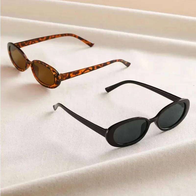 Vintage Sunglasses Women Luxury Brand Designer Small Oval Sun Retro Black Red Glasses ladies Goggle UV400 Eyewear H260129