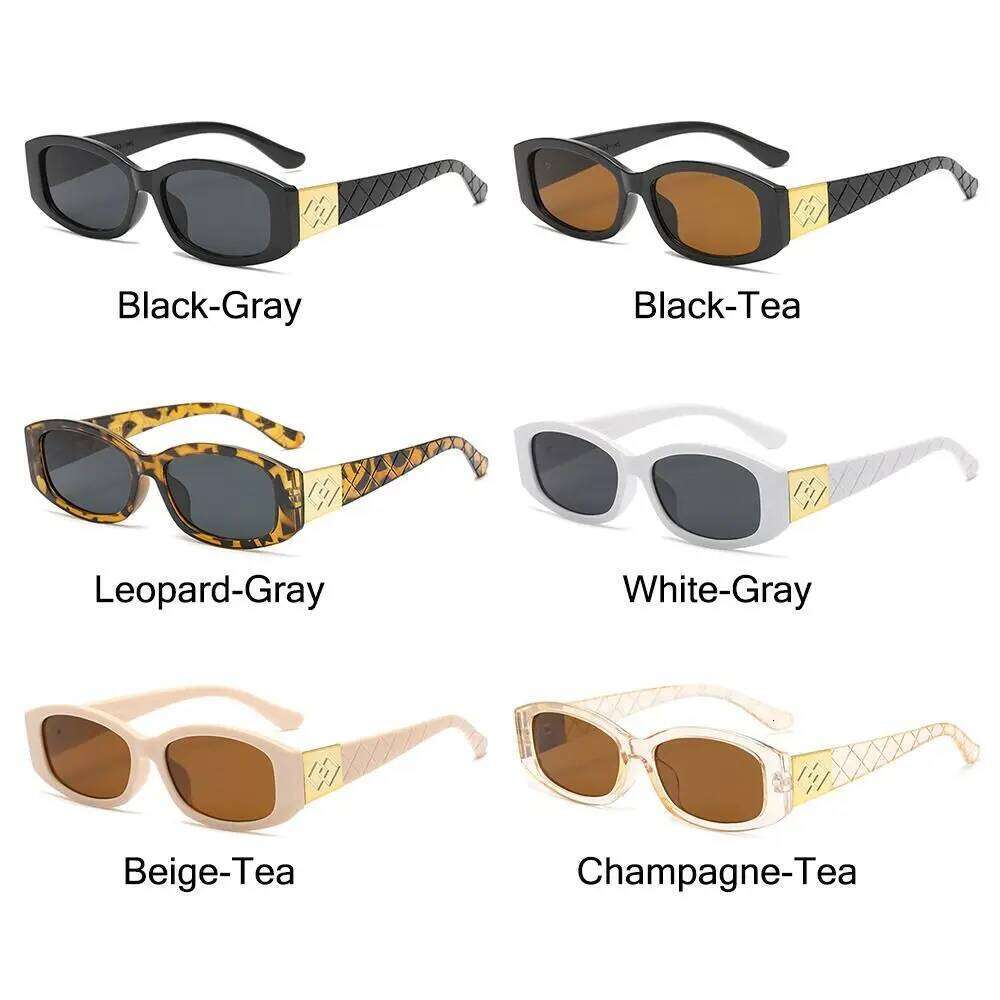 1pc Trendy Oval Small Frame Sunglasses Fashion Rectangle Shades Ladies Sun Glasses Summer Unique Driving Cycling Eyewear H260129