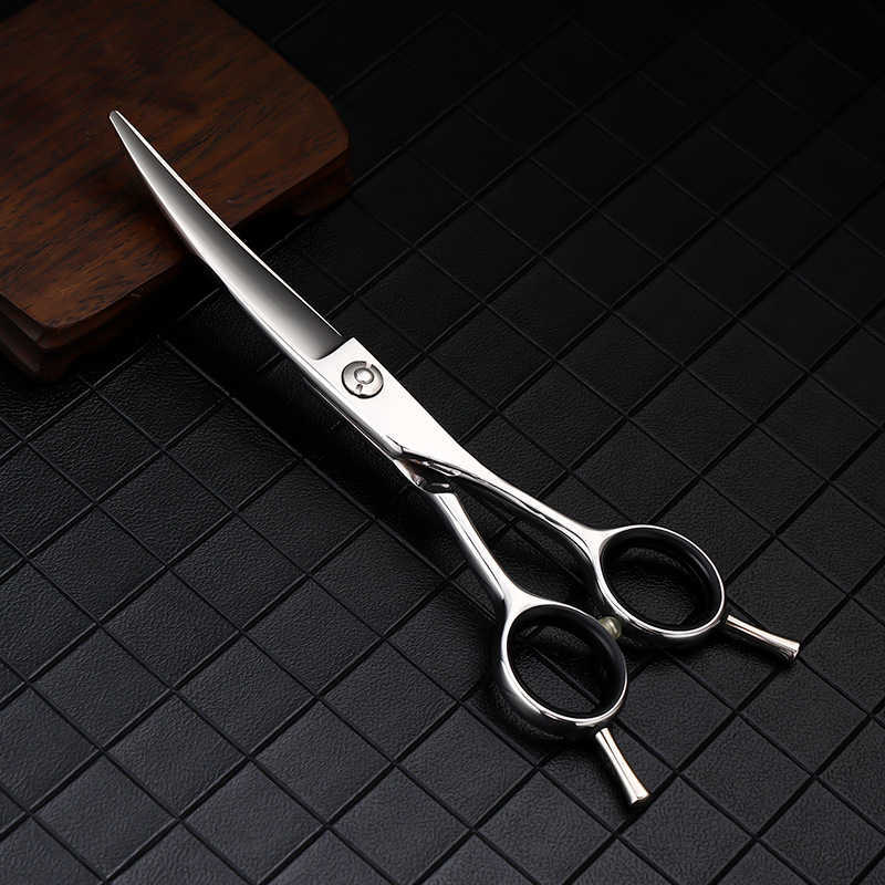 Curved Scissors Bent Scissors Willow Leaf Scissors 60 Inch 440C Bangs Scissors Hairdressing Scissors Haircut Scissors Set H260129