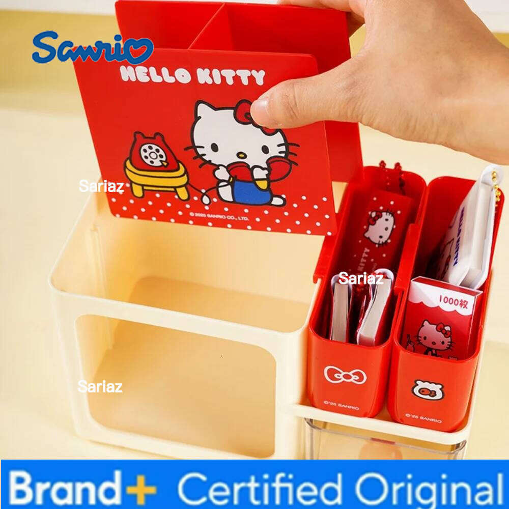 Sanrio Genuine Hello Kitty Mark Pen Holder Desk Organizers Shelves Desktop Stationery Bookshelf Home Office Storage Box H260129 H260129