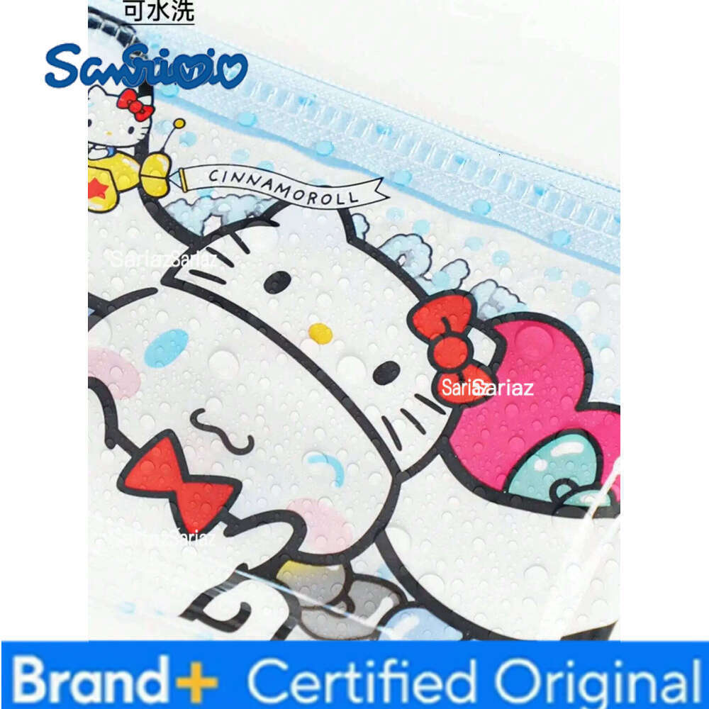 Sanrio 1pc Hellokittys kuromi Storage Travel Clear Toiletries Makeup Bag Waterproof with Zipper H260129
