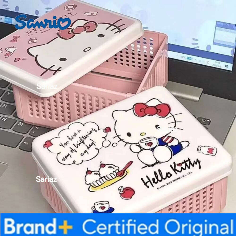 Sanrio Hello Kitty Cute Cartoon Desktop Miscellaneous Cosmetics Organizer Multipurpose Folding Storage Box Children Gifts H260129 H260129