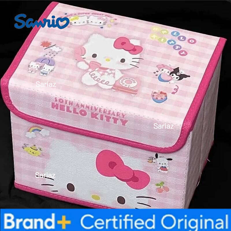 Sanrio Harajuku Charms Angel Bow Basket Decorative Ornaments Cute Kawaii Japanese Pink Hello Kitty Storage Box Gift H260129 H260129