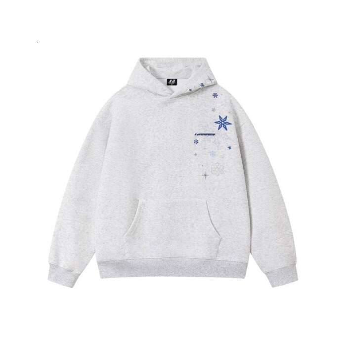Cross-Border Foreign Trade Embroidered Hooded Sweatshirt For Women, Autumn New Loose Casual Gray Pullover Top Jacket Trend - view 7