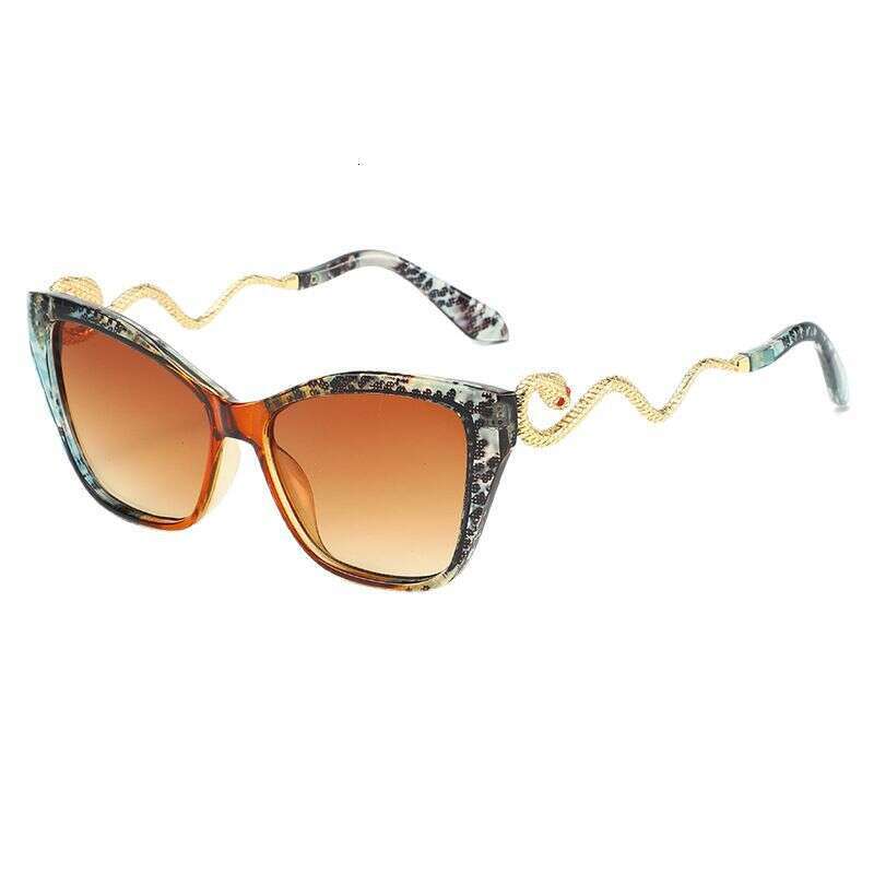 Head 2025 New Fashion UV Protection Sunshade Sunglasses 1 Snake Pattern Design Glasses Personality Trend