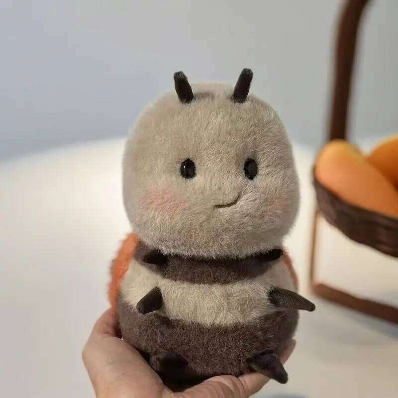 1pc 23cm/9.05in New little bee plush toy cute seven-star ladybug rag toss scratcher doll Y260128