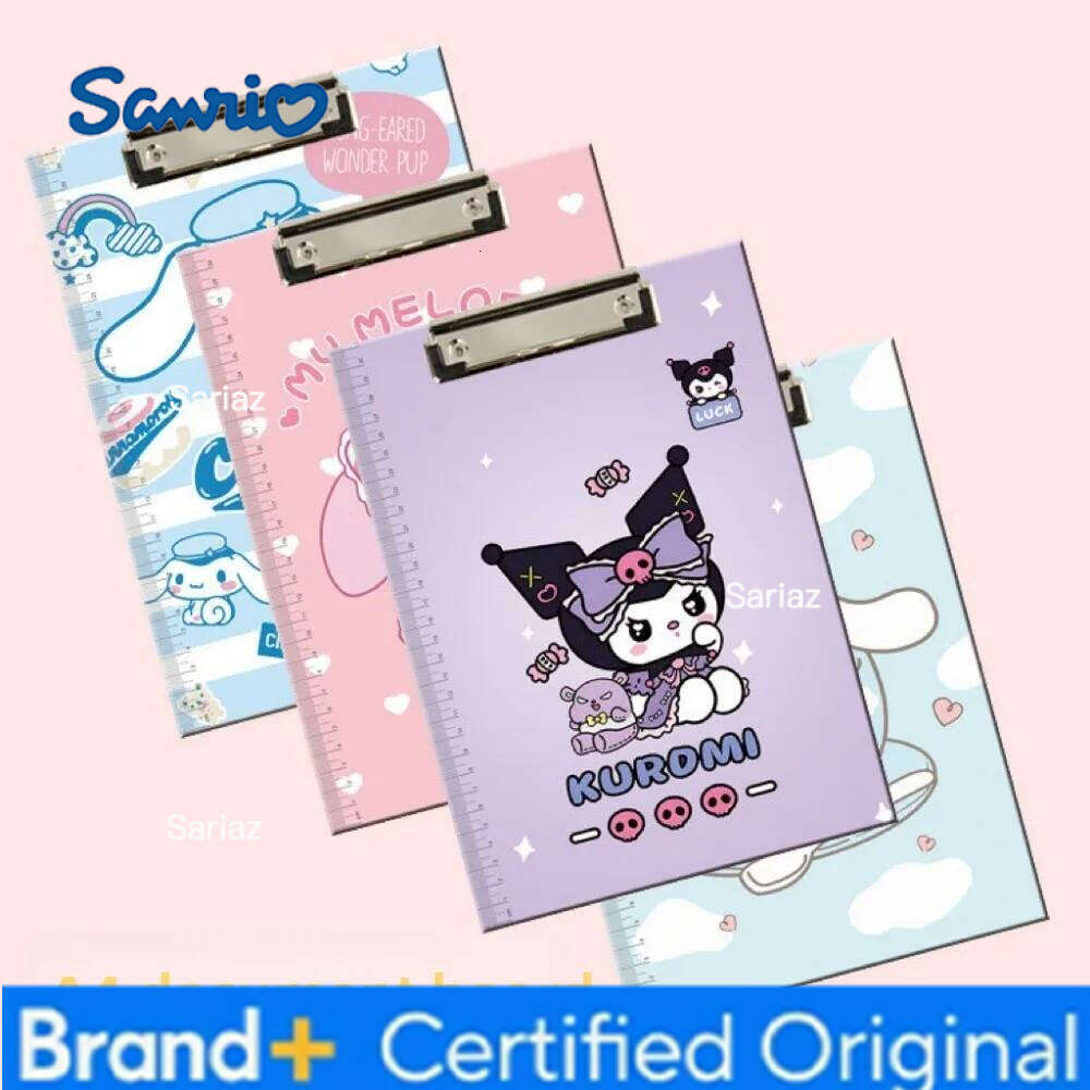 Sanrio A4 File Clipboard Writing Pad for Student Exam Large Document Organizer Office Stationery Folder Holder with Paper H260129