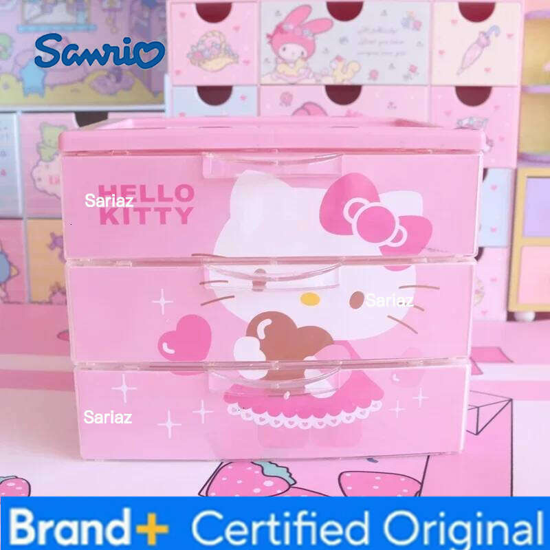 Sanrio Japanese Family Cute Cartoon Desktop Drawer-style Multi-layer Box Jewelry Hairpin Sundries Storage H260129 H260129