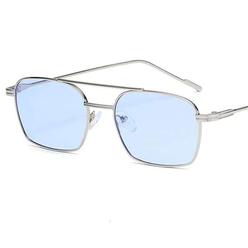 NEW Sun Glasses Unisex Double Beam Anti-UV Spectacles Personality Eyeglasses Simplity Ornamental Alloy Frame Sunglasses H260129