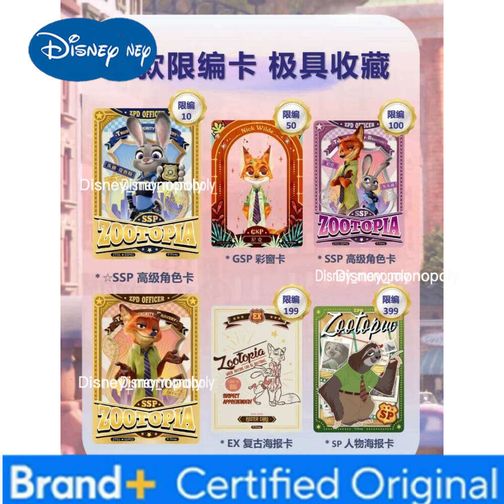 Disney Genuine 100th Anniversary Joyful Series Mickey Mouse Buzz Lightyear Animation Character Collection Card Kids Toy Gif H260129