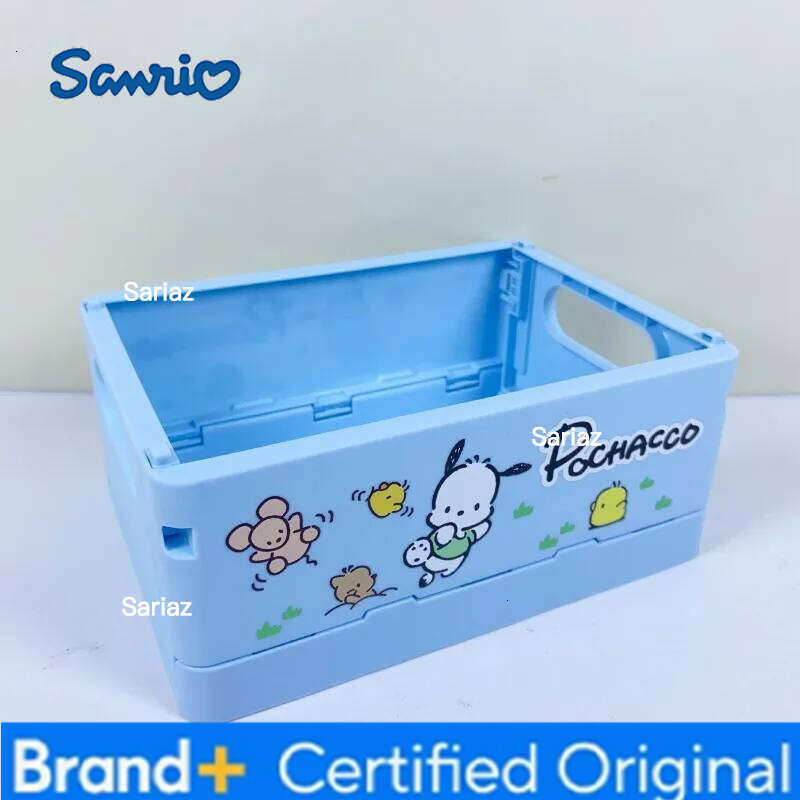 Sanrio Cute Hello Kitty Storage Box Cartoon Anime Kt Women Foldable Portable Desktop Decoration Item Classification Girl Gift Wholesale H260129