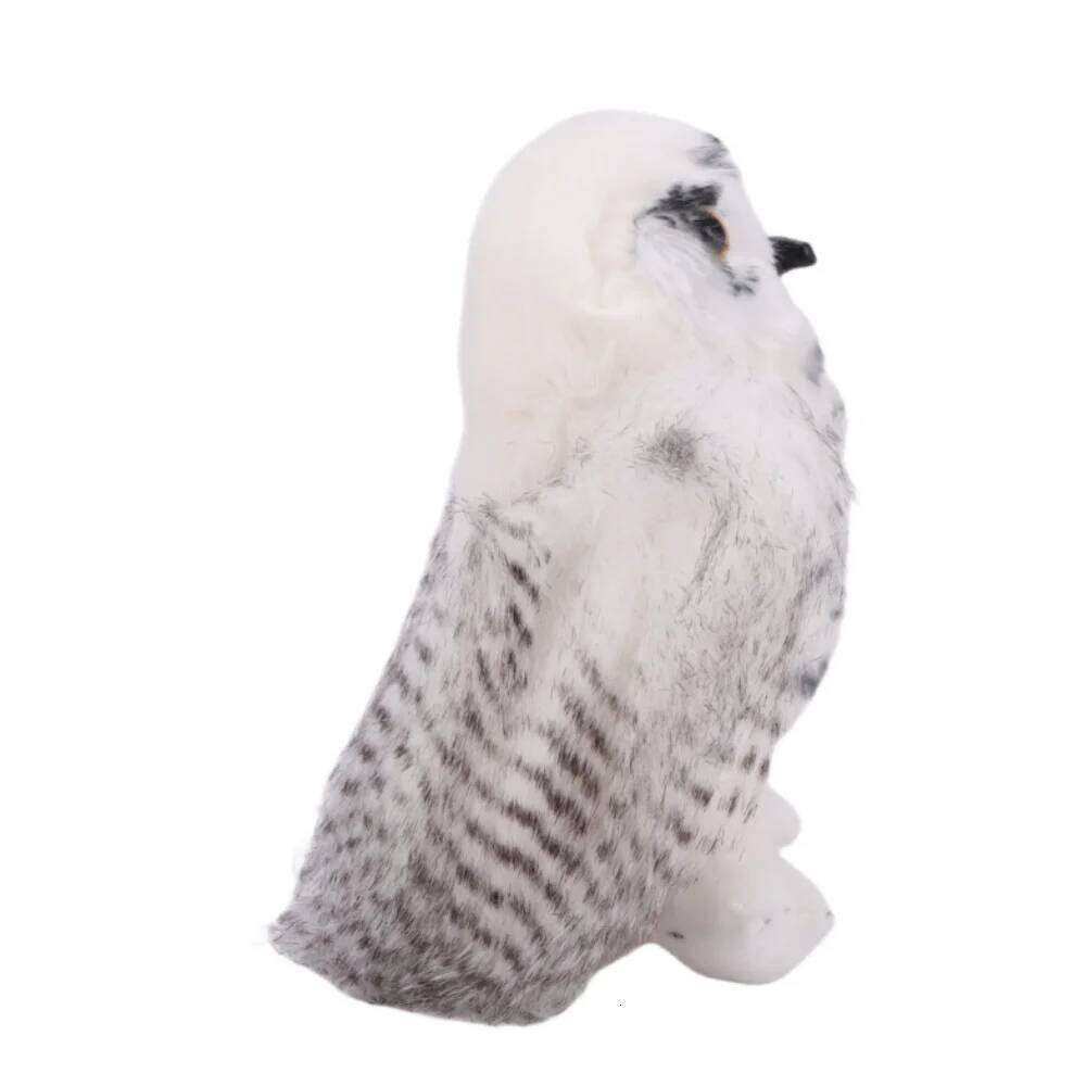 20cm SimulationSuper Soft Trend Snow-White Simulation Animal Hedwig Cute Snow Owl Plush Doll for Children Holiday Gifts Y260128