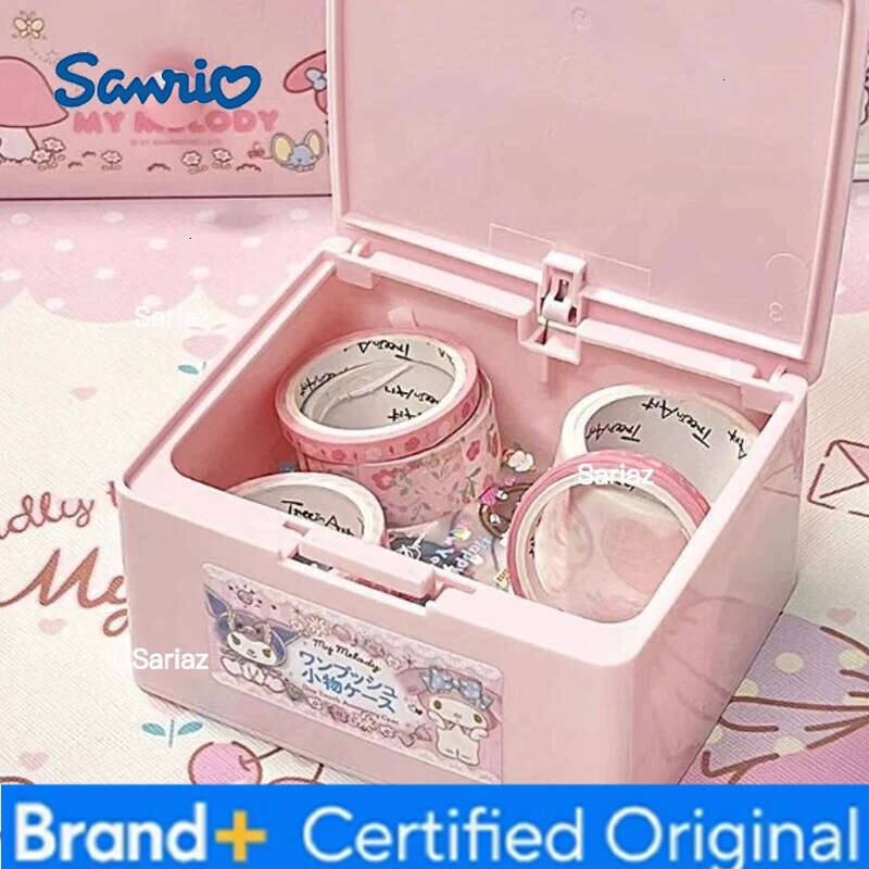 Sanrio 1PC Snap-Top Box Cartoon-Themed Cute Desktop Organizer Hair Accessory Dolland Clothing Storage H260129 H260129