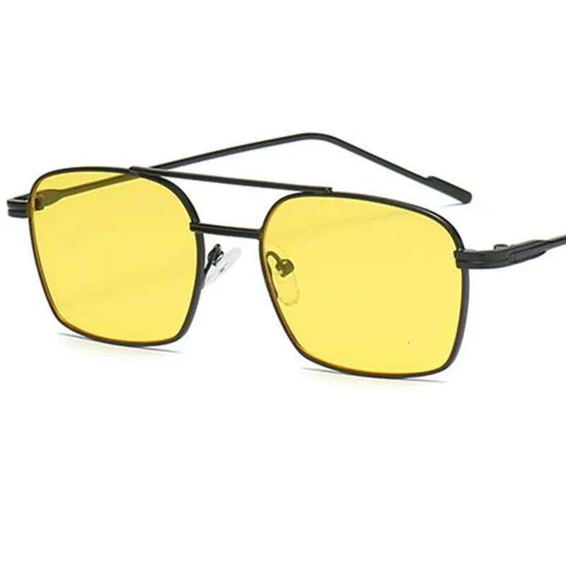 NEW Sun Glasses Unisex Double Beam Anti-UV Spectacles Personality Eyeglasses Simplity Ornamental Alloy Frame Sunglasses H260129
