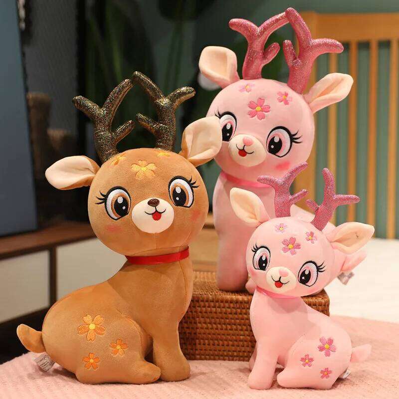 Sika deer fawn doll plush toy wholesale elk sleeping pillow send girls to get married Y260128