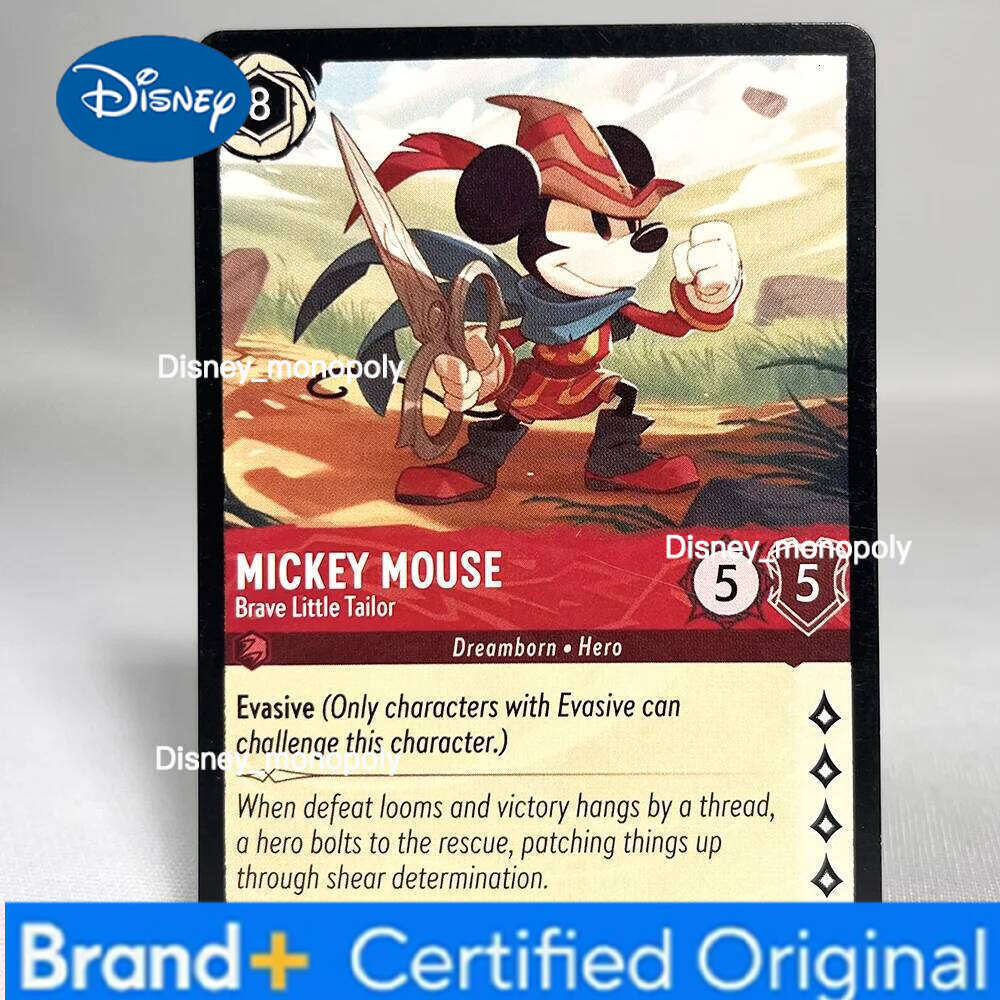 Disney Lorcana Proxy Games Mickey Mouse Stitch Aladdin Genie Top Quality PTCG Game Cards English Version Chapter1/5/6/7 H2601291
