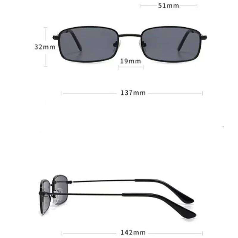 New Small Rectangle Sunglasses Women Fashion Metal Frame Square Sun Glasses Men Classic Vintage Eyewear UV400 Gafas De Sol H260129