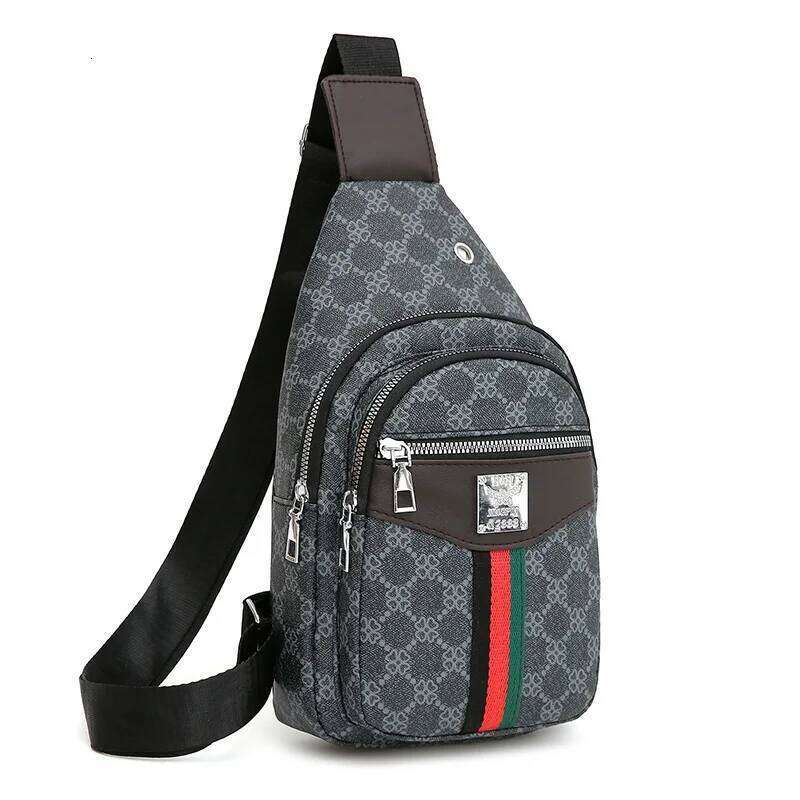 Light Luxury Simplicity Old Money Chest Pack - Premium PU Sling Bag with Adjustable Strap and Earphone Hole for Shopping