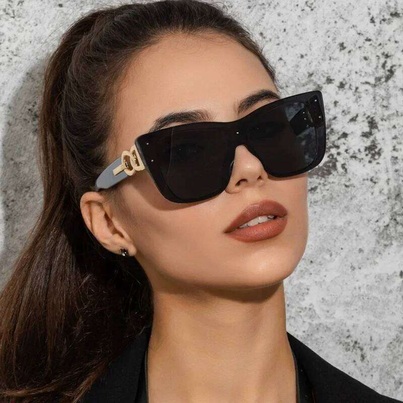 Oversize Cat Eye Sunglasses Women Brand Designer Retro Sunglass Pilot Sun Glasses Female UV400 Lens Eyewear H260129
