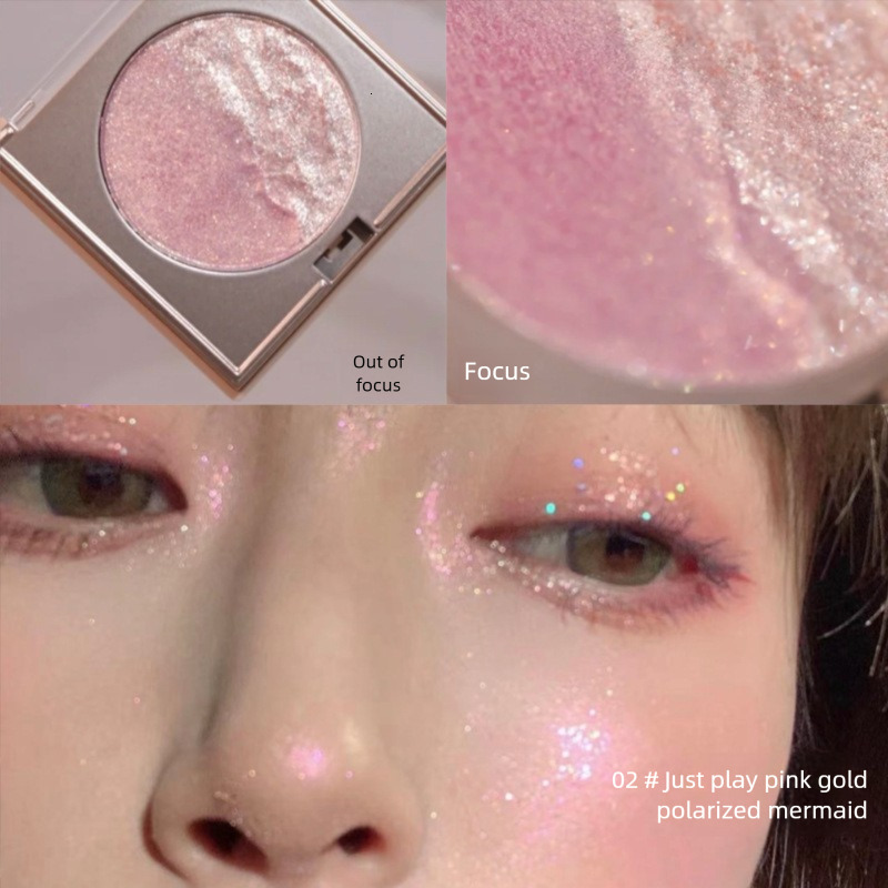Pure Rose Pink Gold High gloss Pink Plate Korean Waterlight Sense Ginger Mashed Potato eye shadow Brightens Skin Color