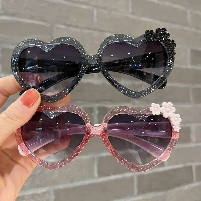 Girls Boys Cute Cartoon Flower Sunglasses Outdoor Sun Children Lovely Vintage Glasses Protection Classic Kids Eyewear H260129