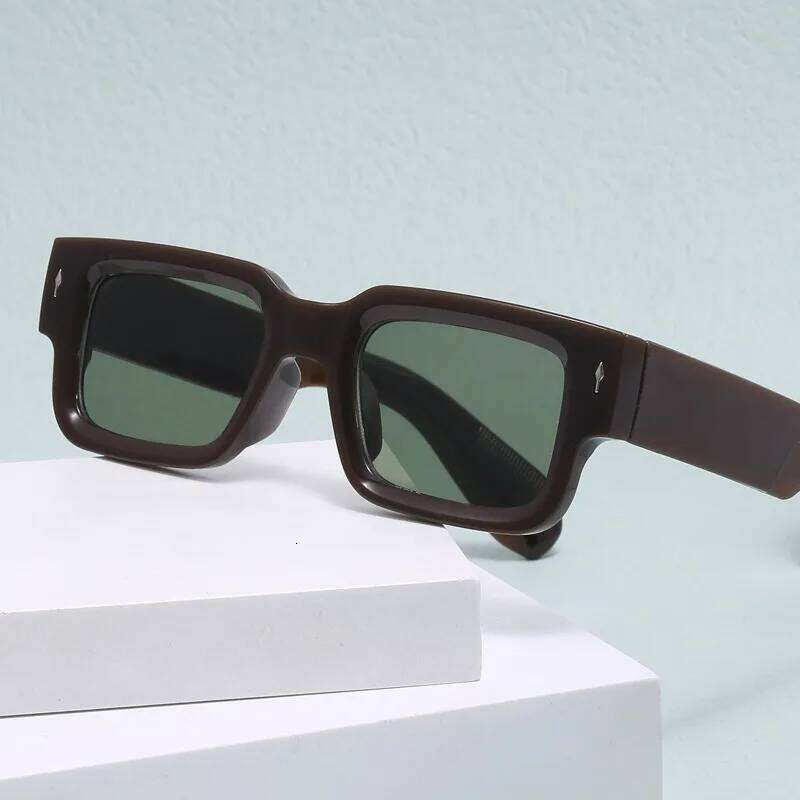 New Square Sunglasses Men Rectangle Brand Designer Small Sun Glasses Male Retro Black Lens Driving Fishing Oculos UV400 Shades H260129