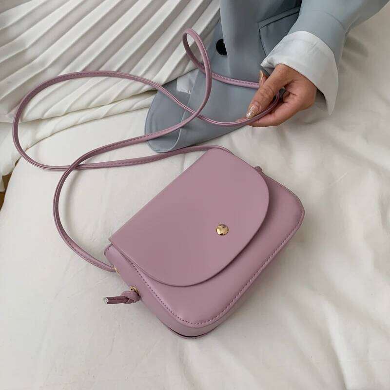 New Arrival Women Simple Shoulder Bag Candy Color PU Leather Ladies Small Square Crossbody Bags Female Handbags Torebki Damskie XJ260129
